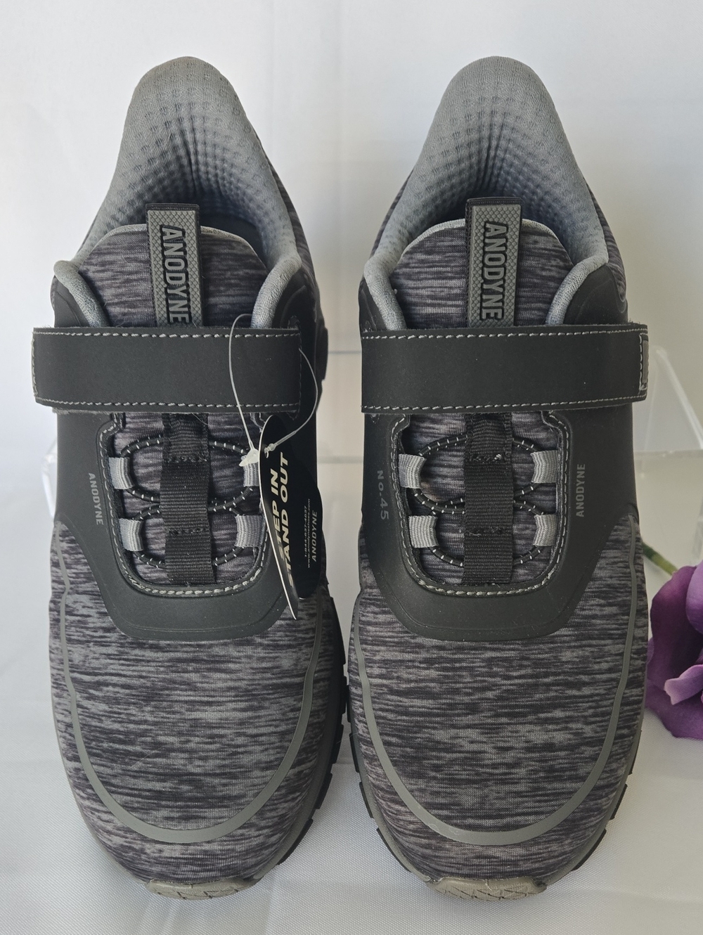 Anodyne #45 Sport Motion Hands‑Free Sneakers Gray Slip‑On • Women’s 8.5 XW NWOT